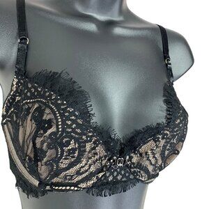 Ann Summers Elegant Black and champagne  Lace Bra size 32DD